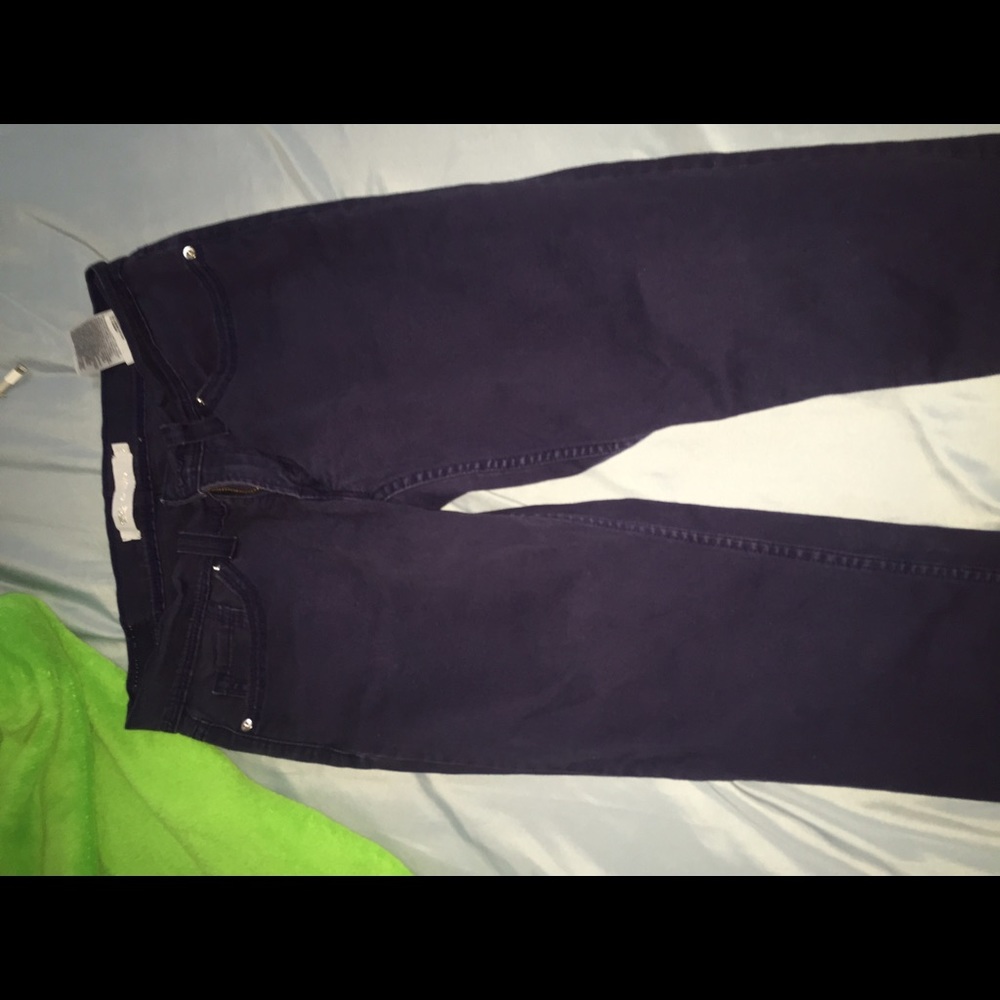 Faded blue Jeans.