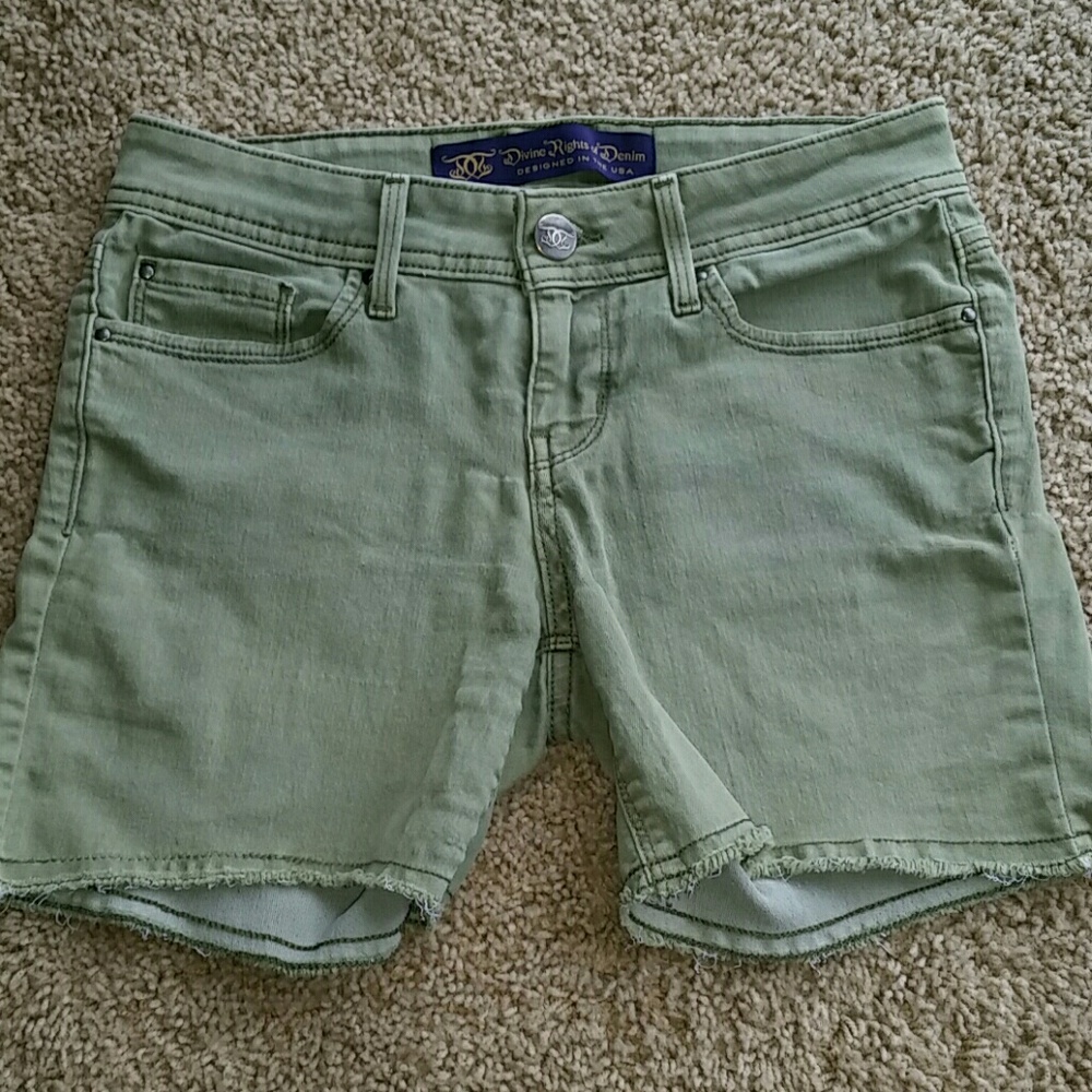 Divine faded green shorts