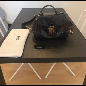 Dolce & Gabbana Brown  Fur 2 In 1 Clutch & Handbag