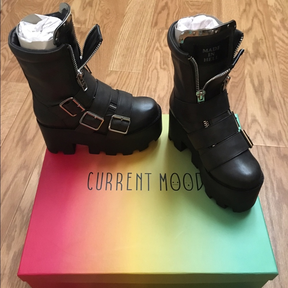 Current Mood Detroit Made in Hell Boots size 5
