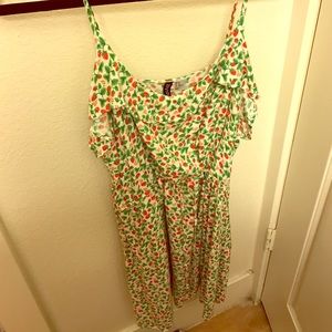 H&M drawstring waist berry sundress
