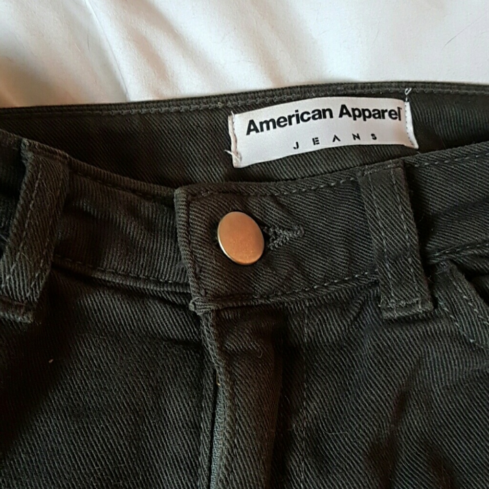 American Apparel High Waisted Dark Grey Jeans