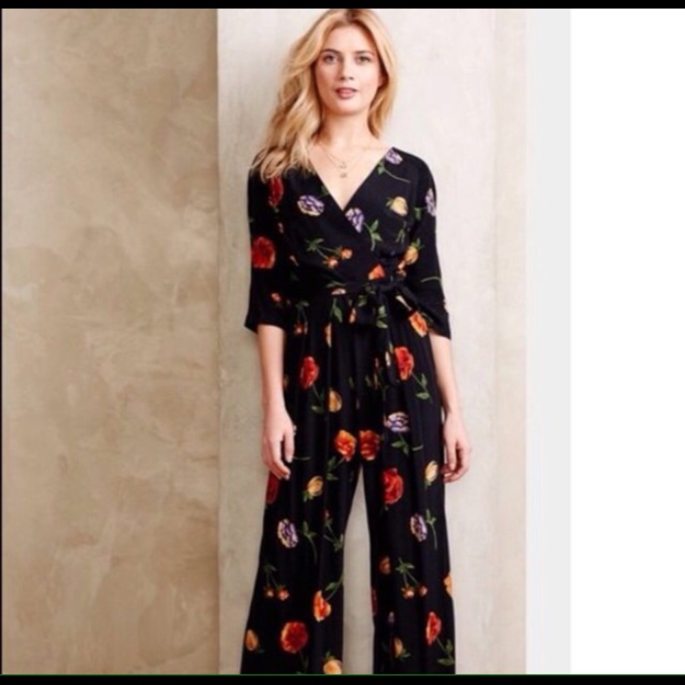 Floral wide leg Jumpsuit NWOT