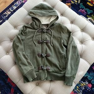 Old Navy olive green zip up hoodie