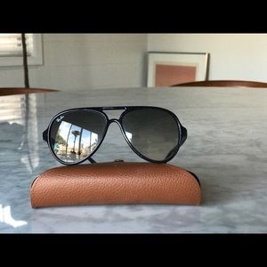 Navy blue glitter Ray Ban sunglasses!