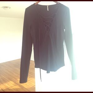 Free people lace up top