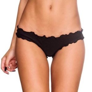 Victoria Secret ruffle bottoms black bikini