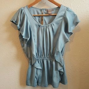 Satin top with keyhole back