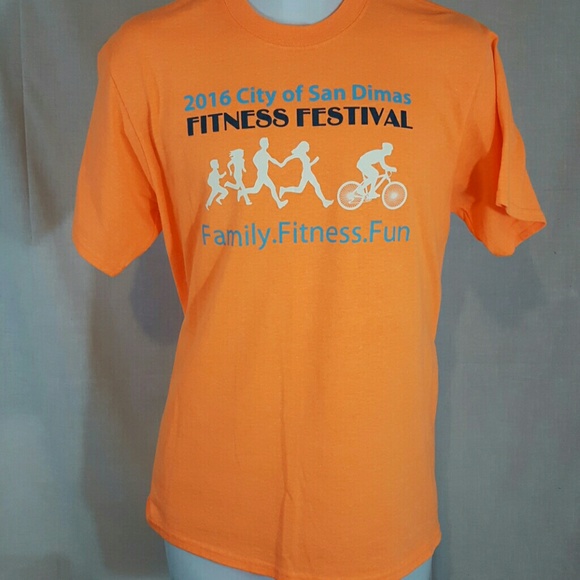 San Dimas 5k run art orange medium tshirt - Picture 1 of 2