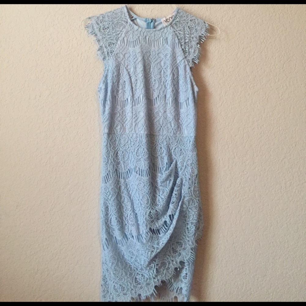 Short baby blue lace dress 💎