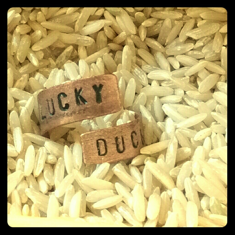 Lucky duck handmade copper wrap ring