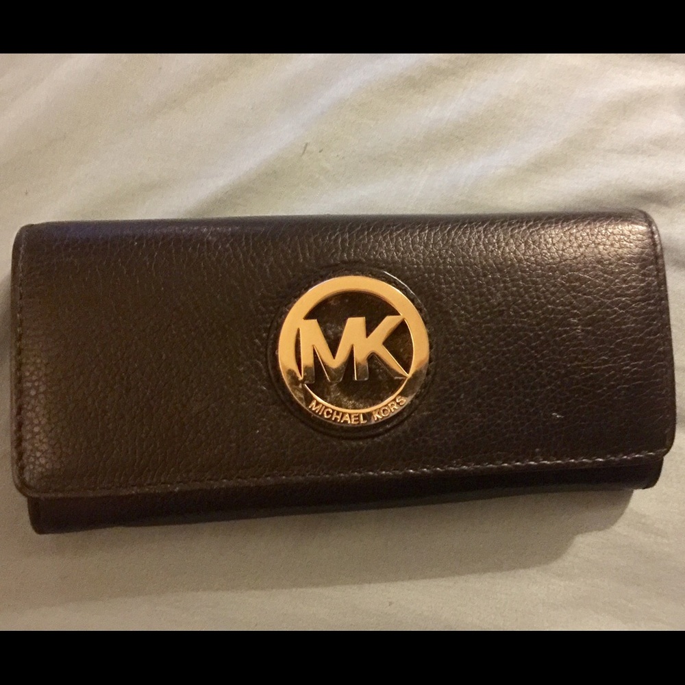 🎁MIchael Kors wallet Black Leather