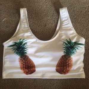 Adorable pineapple bikini top