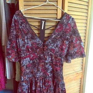 Free People Deep V Neck Dress