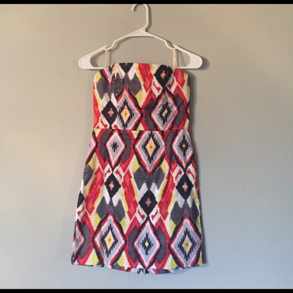 Tribal Mini Dress - Strapless