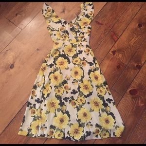 Modcloth floral sun dress size XSmall