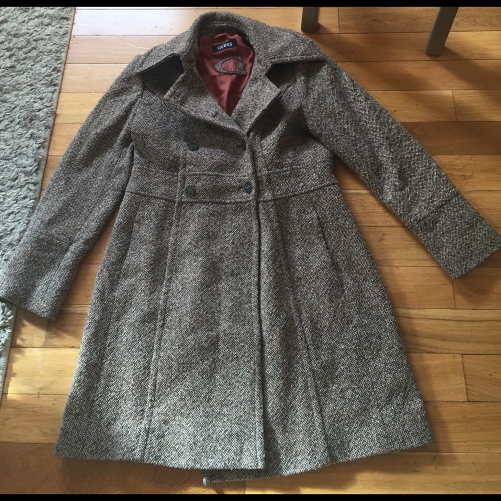 Guess. Long tweed coat