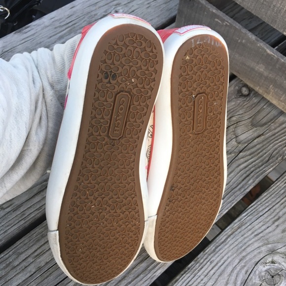 SZ 6.5 Coach Sneakers in Pink Poppy! EUC! - Picture 3 of 6