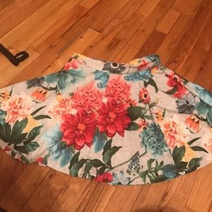 Flowered skater skirt