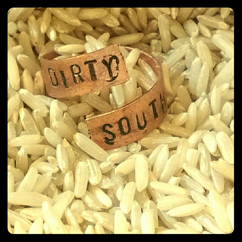 Handmade copper wrap ring "dirty south"