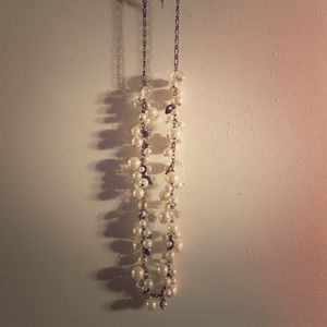 Pearl and Crystal drop necklace