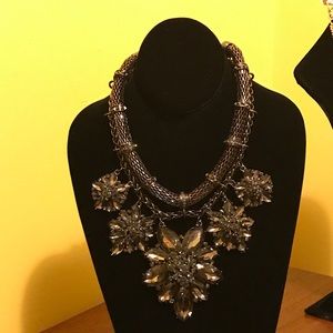 Black Crystal Necklace Set