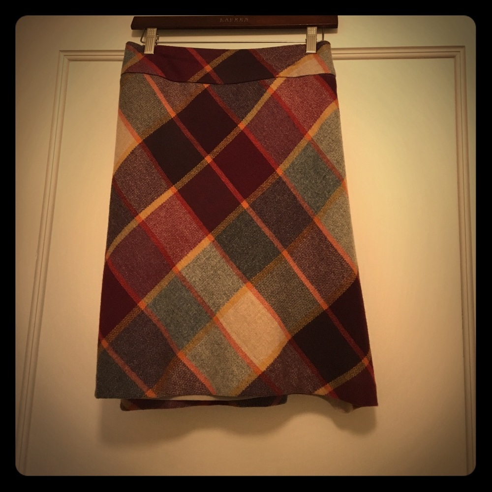 NWOT - Talbots flannel plaid skirt
