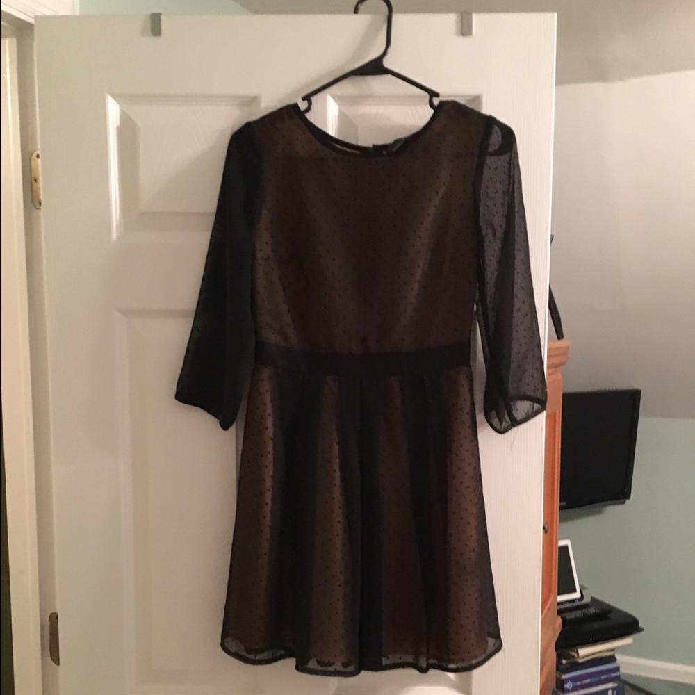 Black sheer cocktail dress