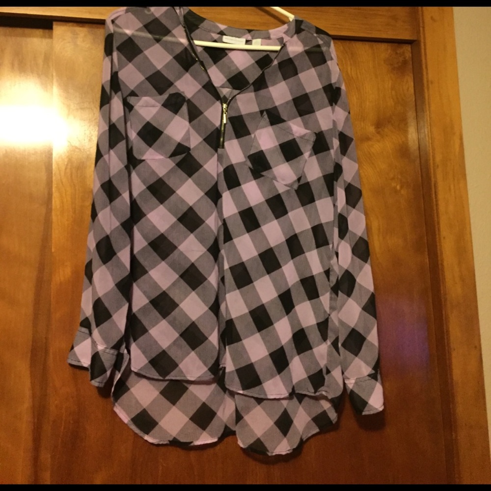 New York and Company sheer long sleeve top