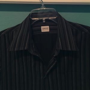 Armani Long sleeve black/gray shirt (size L)