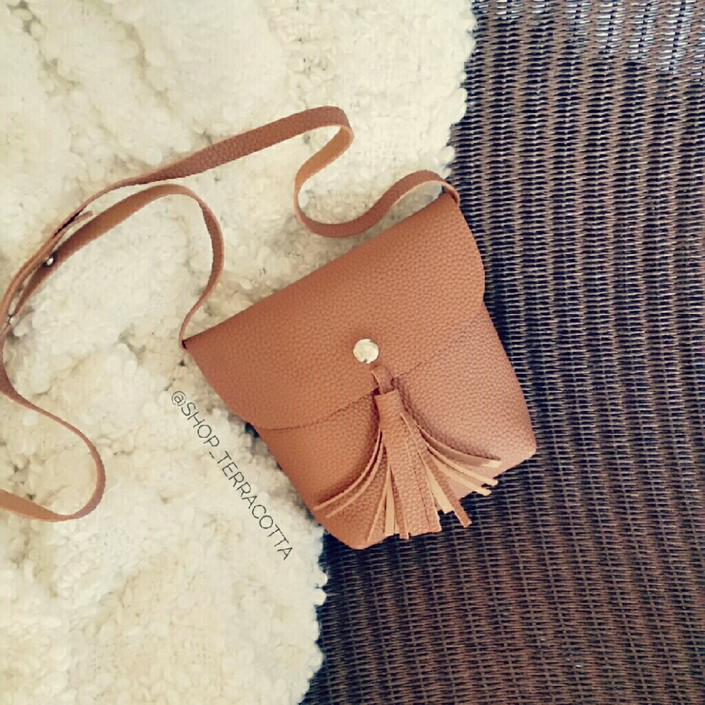 Vegan Leather Tassel Crossbody Bag - Picture 1 of 4