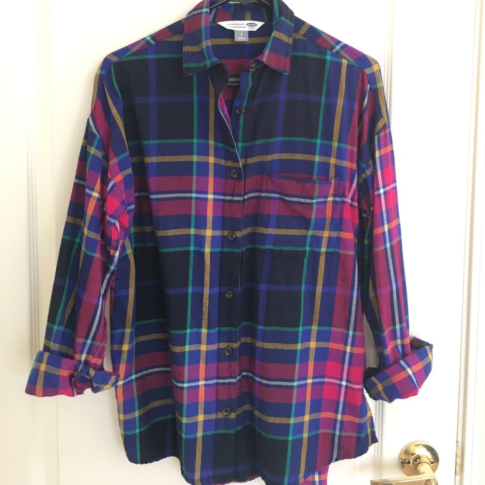 NWOT Boyfriend Flannel Button-Up