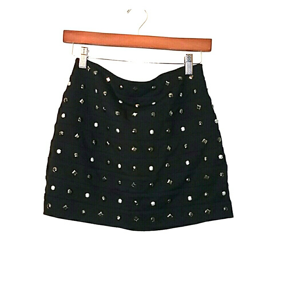 Express Mini Bandage Skirt with Silver studs