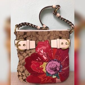 Coach Poppy Red Flower Handbag