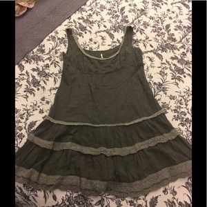 Free People Olive Green Dress