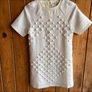 ASOS petite exclusive stud embellished shift dress