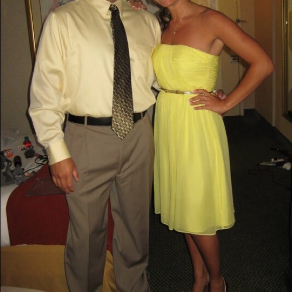 Yellow cocktail dress