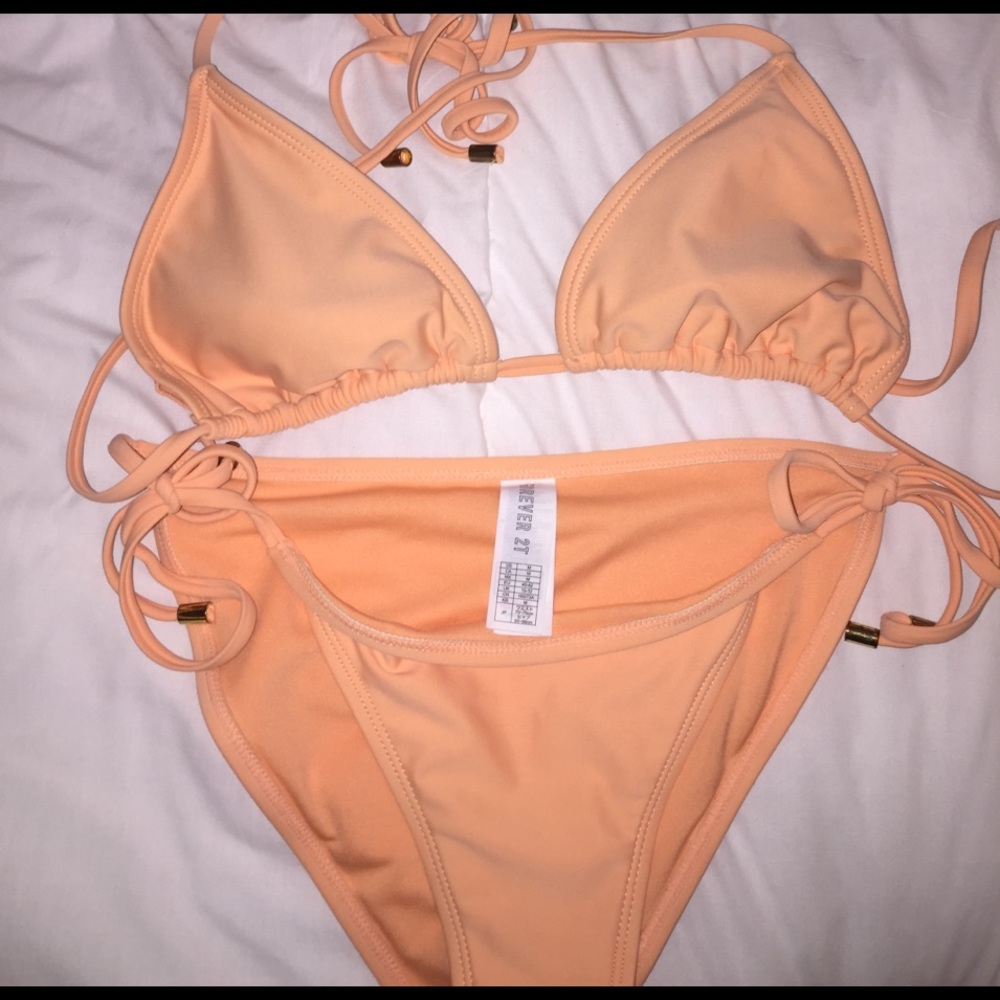 Forever21 Peach-apricot two pieces bathing suit