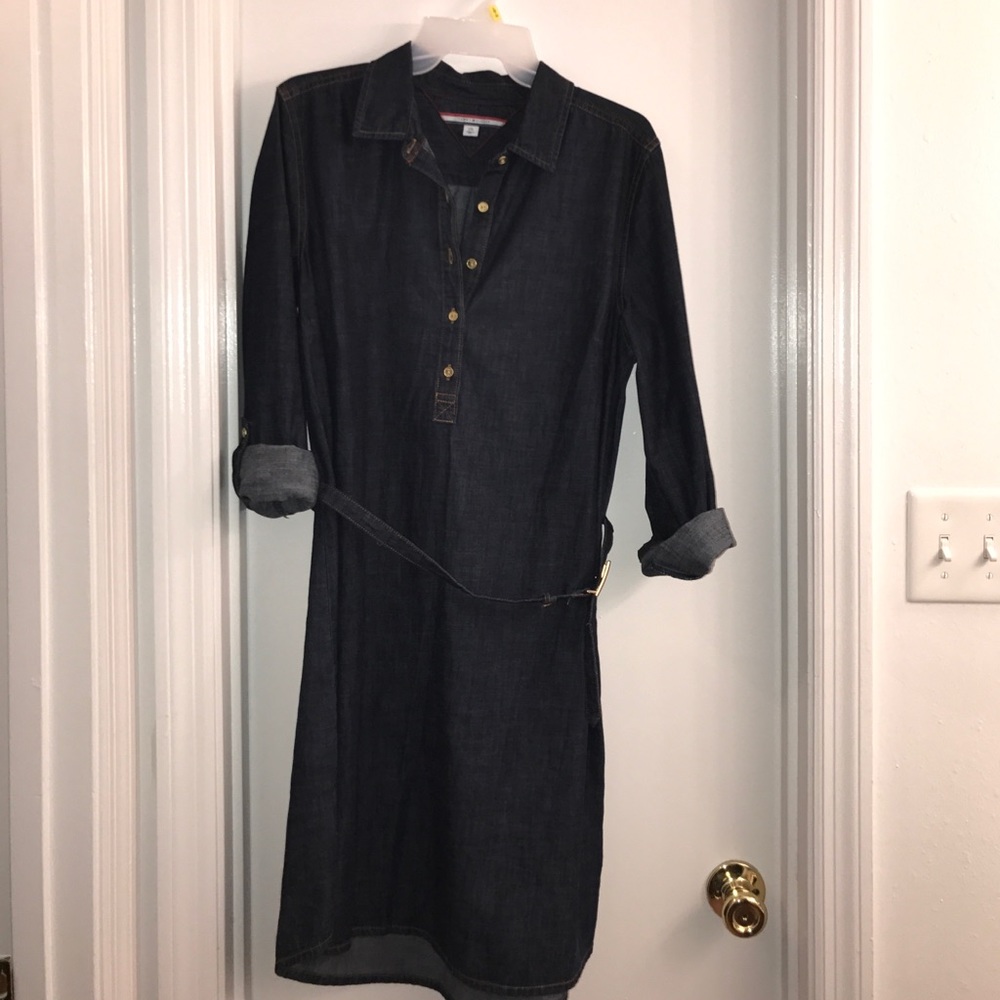 Tommy Hilfiger size L denim shirt dress.