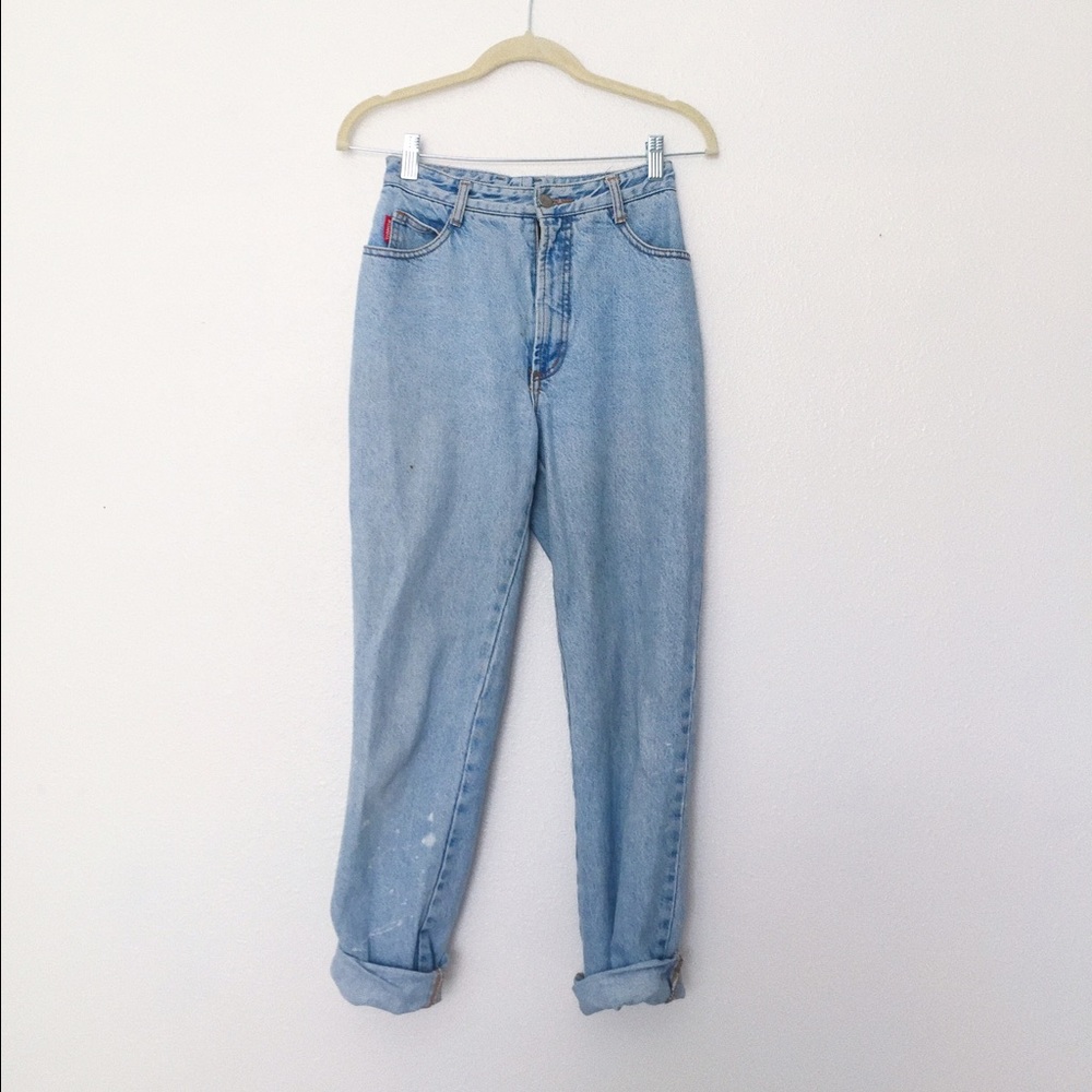 1990s Vintage women's high-waste denims.
