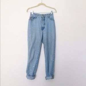 1990s Vintage women's high-waste denims.