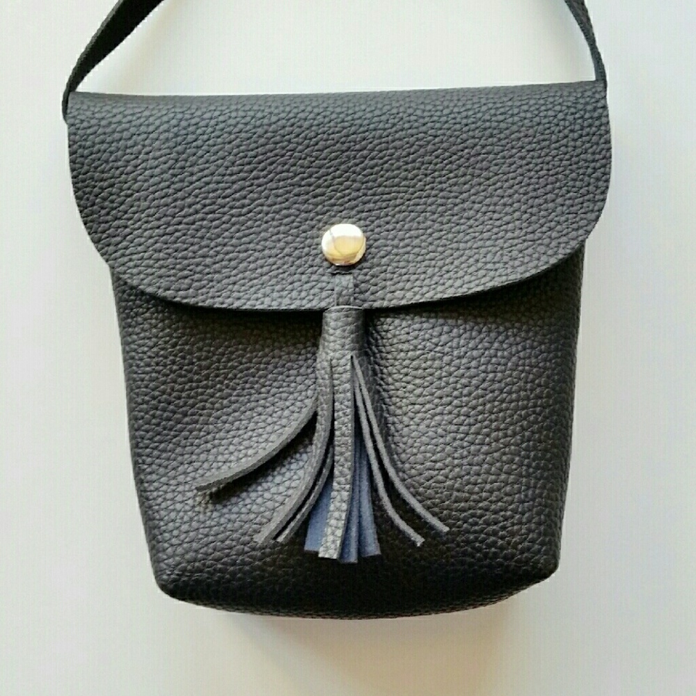 Vegan Leather Tassel Crossbody Bag - Picture 2 of 4