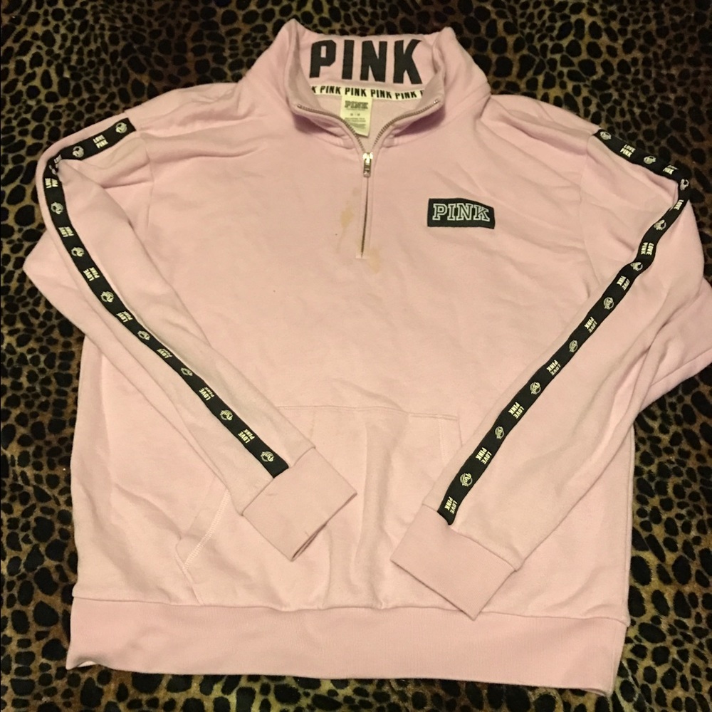 Vs pink quarter zip