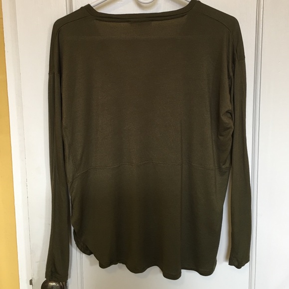 MADEWELL Olive Green Fun Detailed Top Sz M - Picture 2 of 4