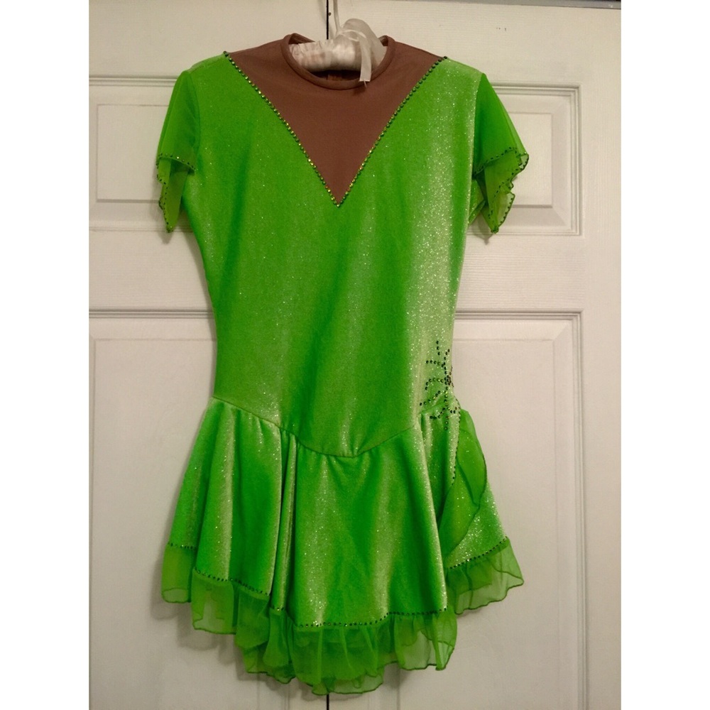 Lime Green Figure Skating Dress