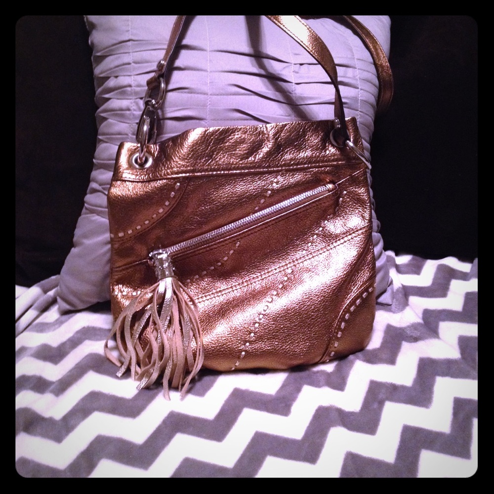 B. Makowsky Copper Crossbody Purse