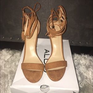 Aldo Merasheen Tan Suede Sandals Size 10