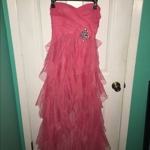 Pink high low formal dress!