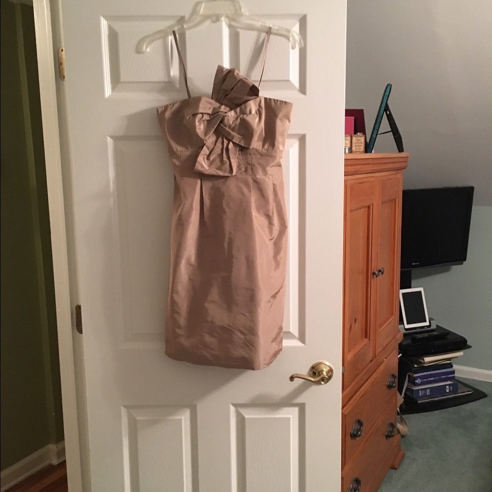 J. Crew gold cocktail dress