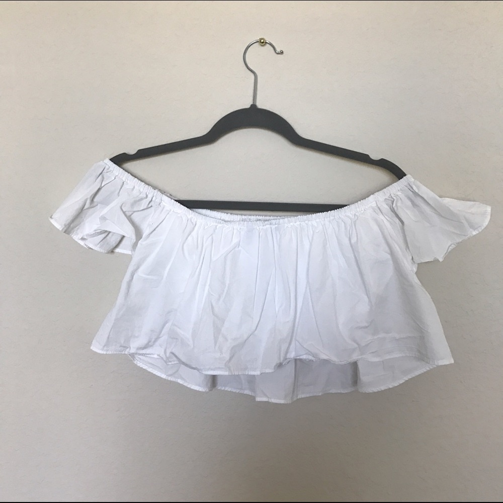 Zara off the shoulder crop top
